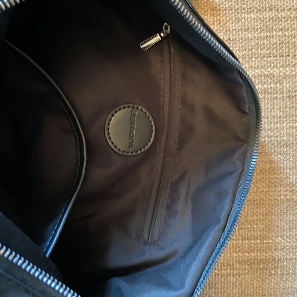 Utilitarian nylon shoulder bag, Simons, Black - Picture 3 of 4